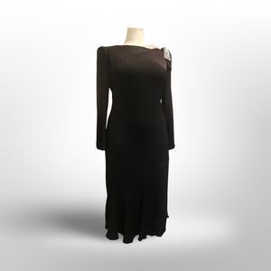True Vintage 1960S Black Evening Dress By Donna Richards★This Is a TREASURE★